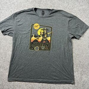 Chuy's Juan Solo Star Wars Parody T Shirt Mens 2XL Gray Tex Mex Graphic Tee Vtg